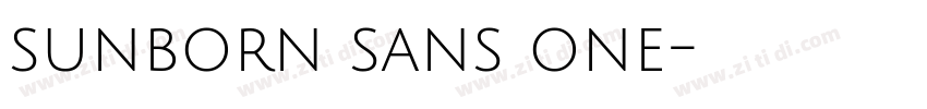 sunborn sans one字体转换